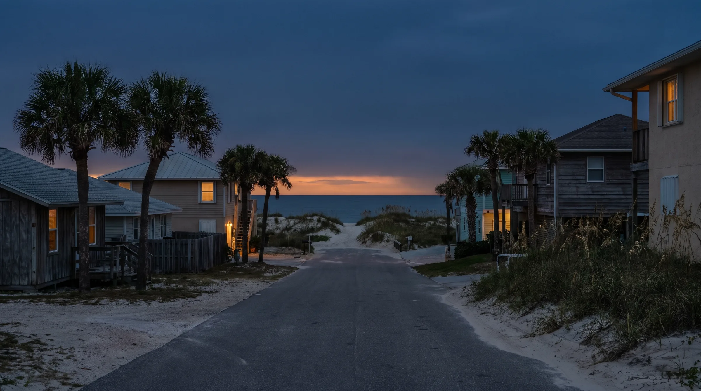 Indialantic, Florida at dusk